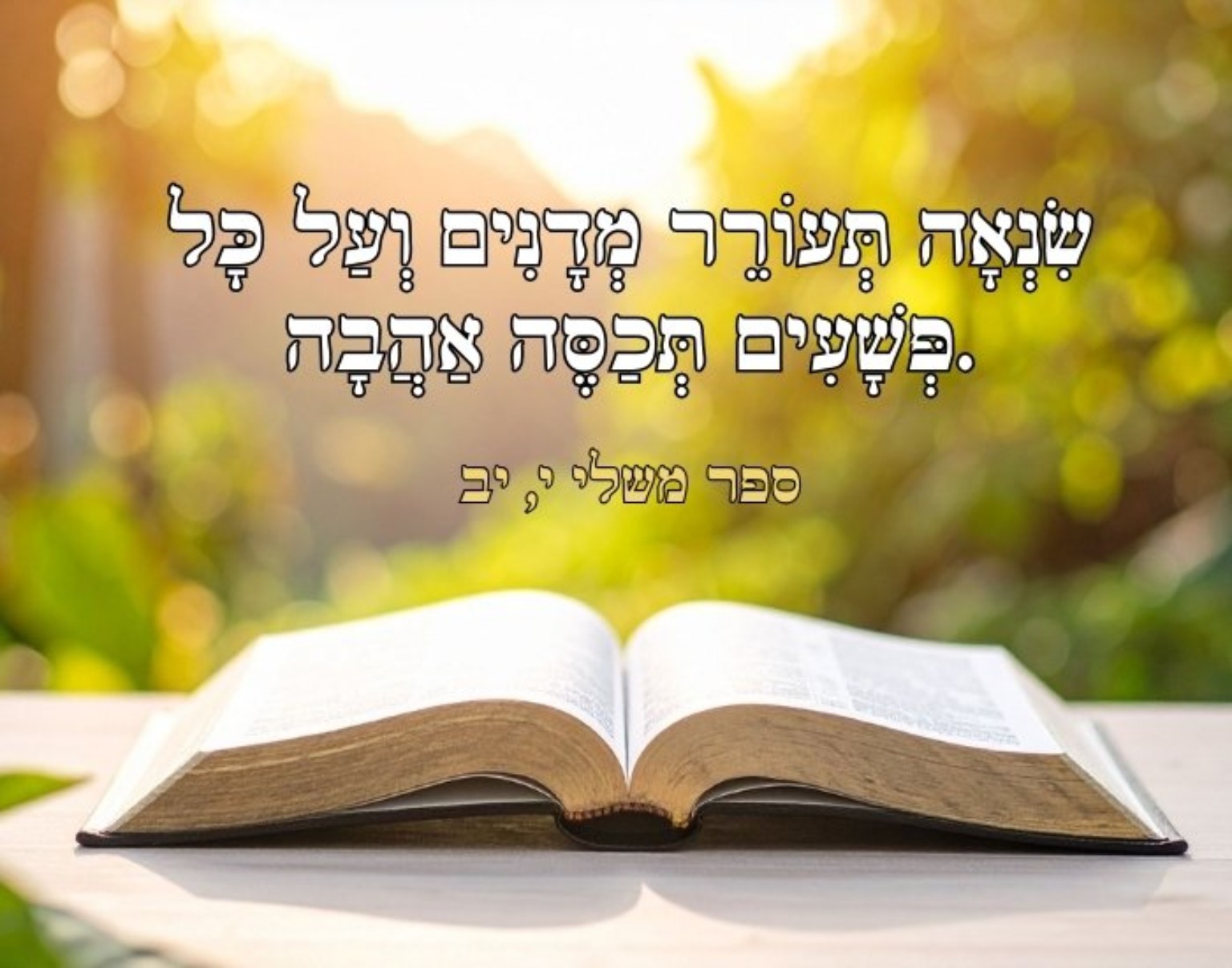 דוגמת כתב תורני לבן ממוסגר